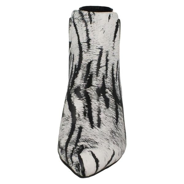 Spot On Ladies Spot On Animal Print Ankle Boots F51118