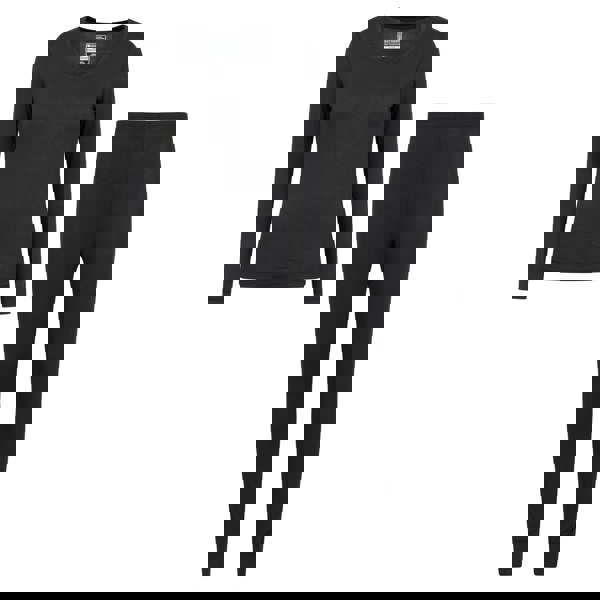 Mountain Warehouse Womens/Ladies Keep The Heat Isotherm Base Layer Set - Black