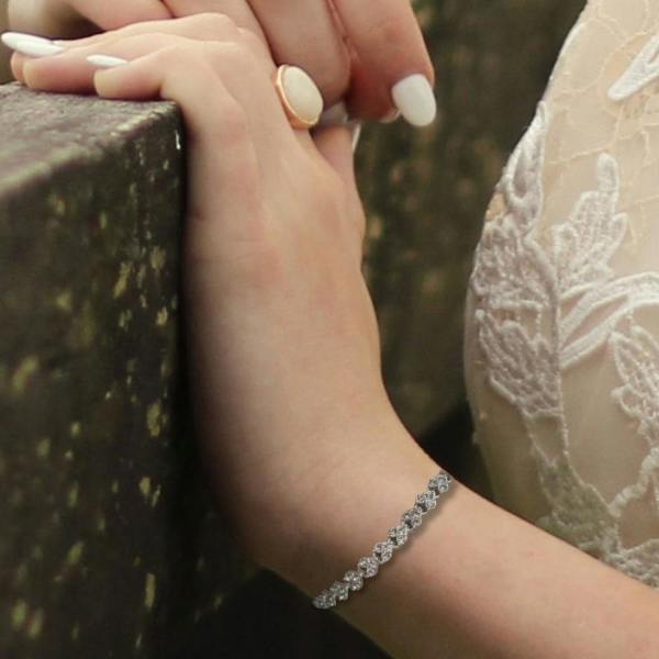 Aye Do Gifts Silver Diamante Heart Bracelet
