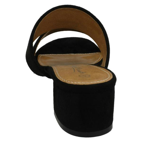 Anne Michelle Ladies Anne Michelle Mid Heel Mule Strap Sandals