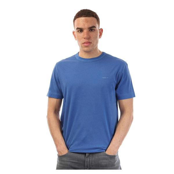 Gant Mens Faded Crew Neck T-Shirt - Blue - 