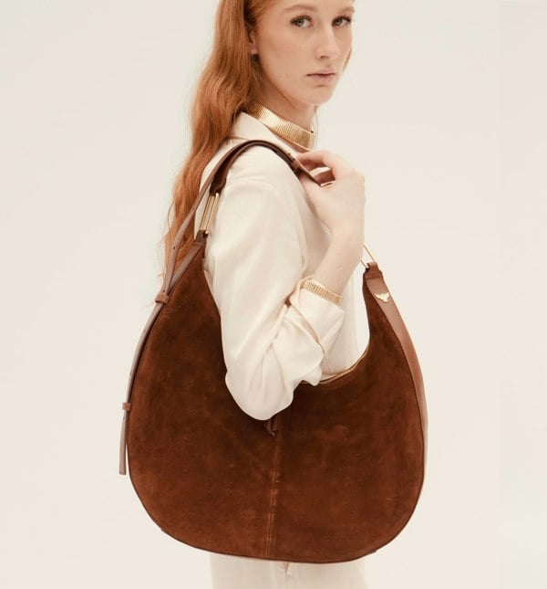 Apatchy London The Nora Tan Suede Bag