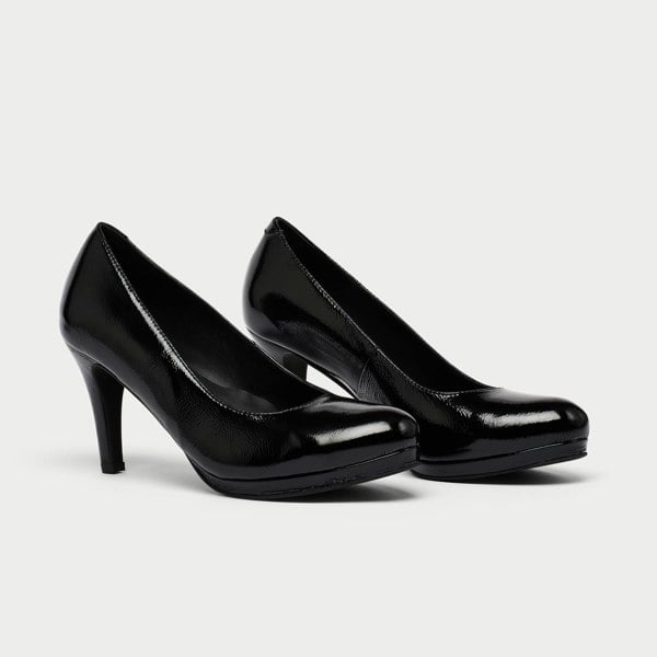 Calla Sophia Shoes - Black Shine Leather