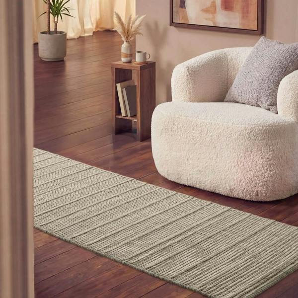 Ted Baker Camden Wool Parker Rug Natural White