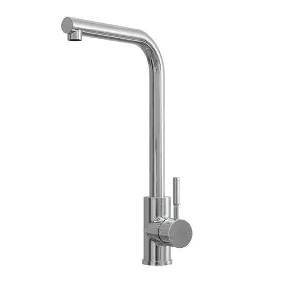 Flode Mjörn | Single Lever Kitchen Sink Mixer Tap with Swivel Spout | L Neck Design | Polished Chrome Finish