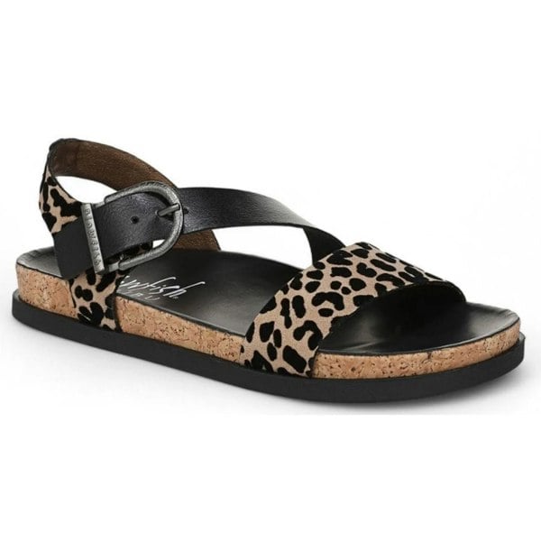 Blowfish Malibu Lance - Women's Leopard Brown Footbed Flat Sandals