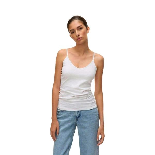 Vero Moda Womens/Ladies Cotton Blend Vest Top - Bright White - 
