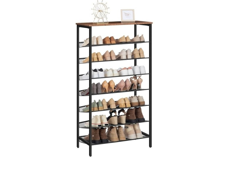 rustic shoe storage