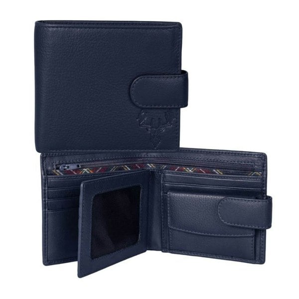 Mala Leather Braemar Tab Stag Tartan Wallet with Coin Pocket & RFID Protection