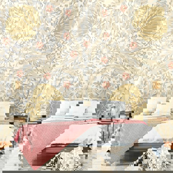 Origin Murals Flower Circle - Linen and Blush