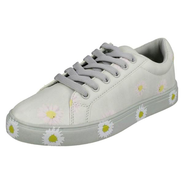 Spot On Ladies Spot On Daisy Print Pumps F80348