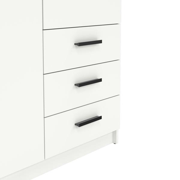 Furniture To Go Sprint Wardrobe with 2 Doors + 3 Drawers in White