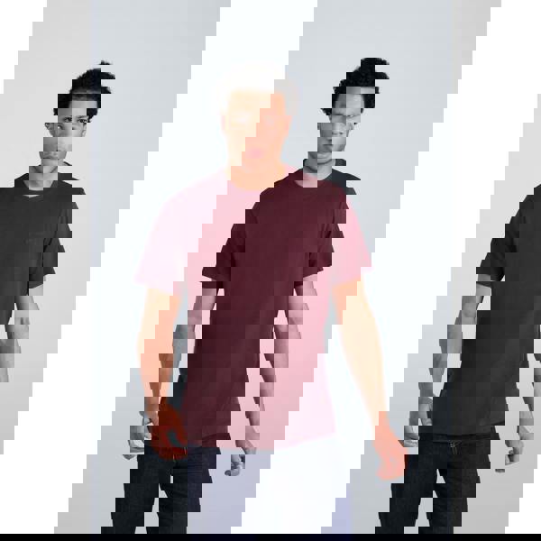 Animal Mens Icon Organic T-Shirt - Burgundy