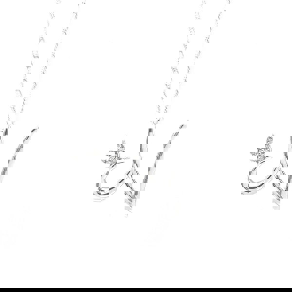 Say It With Winged Diamond Initial Necklace - Sterling Silver