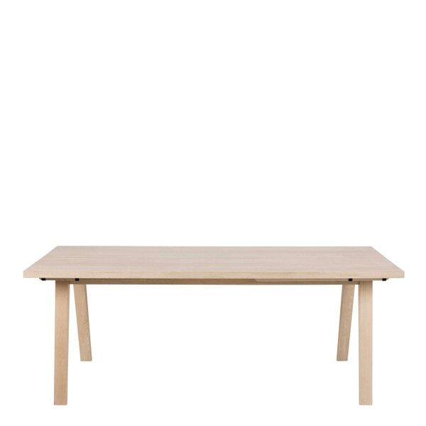 Wyld Haus Jyvaskyla 286cm 8 Seater White Oak Wood Rectangle Extendable Dining Table