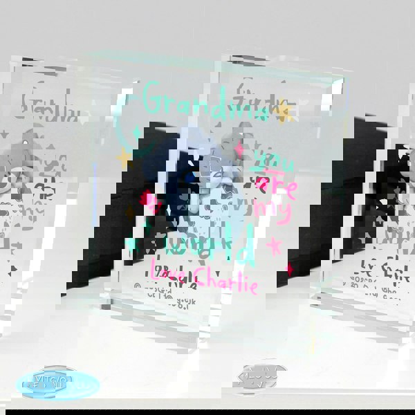 Personalised Memento Company Personalised You Are My World Me To You Crystal Token