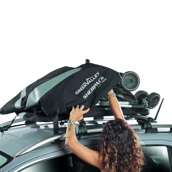 Green Valley Foldable Cargo Roof Box Cargo Bag, Waterproof Reinforced 270L Luggage Storage
