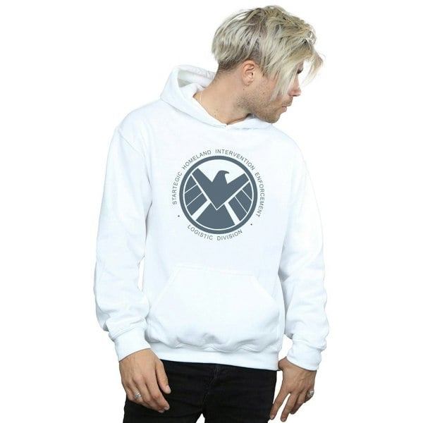 Marvel Mens Agents Of SHIELD Logistics Division Hoodie - White