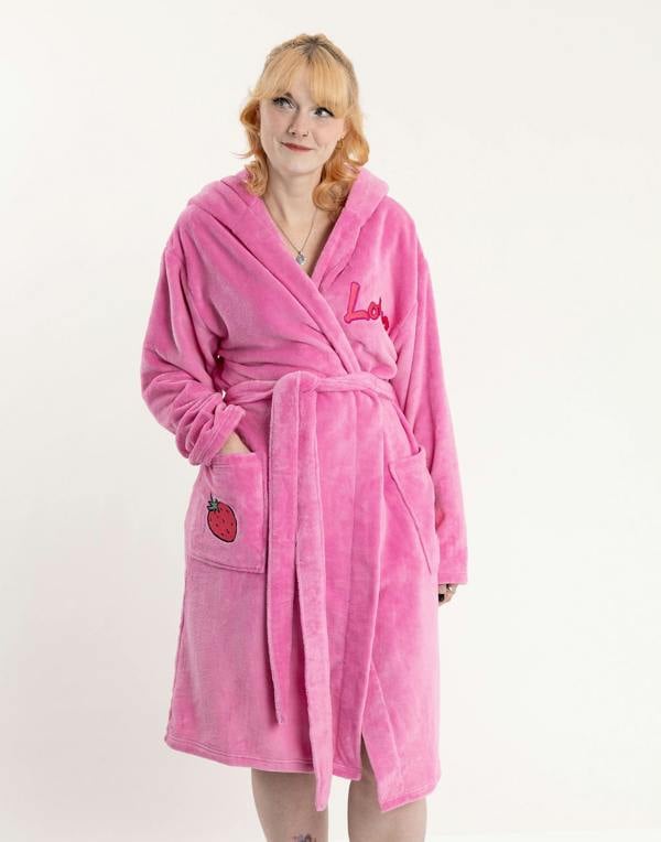 Disney Toy Story Womens Pink Character Hooded Bathrobe