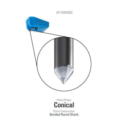Audio Technica Audio-Technica VMN95C Conical replacement stylus VM95 Series Blue
