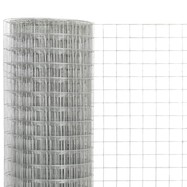 Berkfield Chicken Wire Fence Galvanised Steel 25x0.5 m Silver