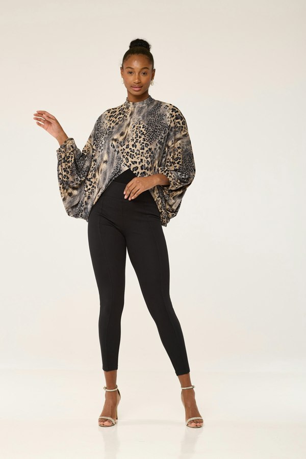 Lioness by TF Glitter Leopard Short Tunic