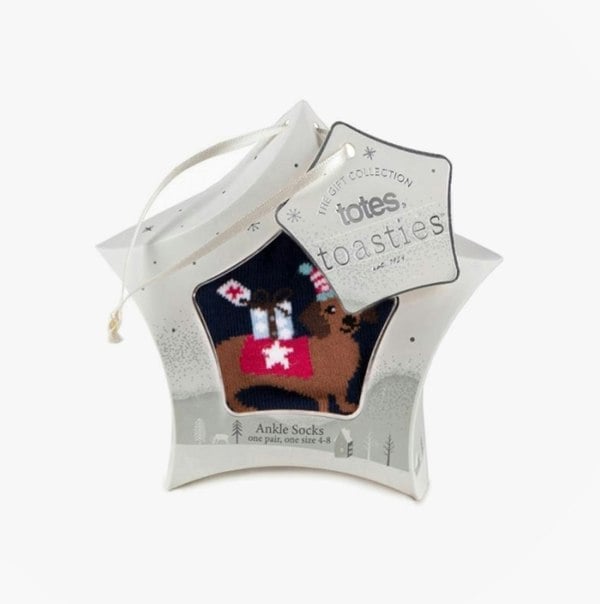 Totes Isotoner NOVELTY ANKLE Womens Socks Dog: One Size