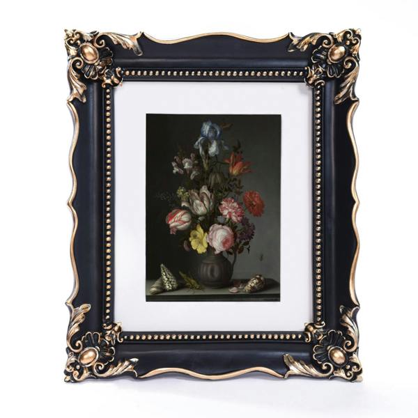Maison des Cadeaux Victorian Ornate Photo Frame (8x10, Black)