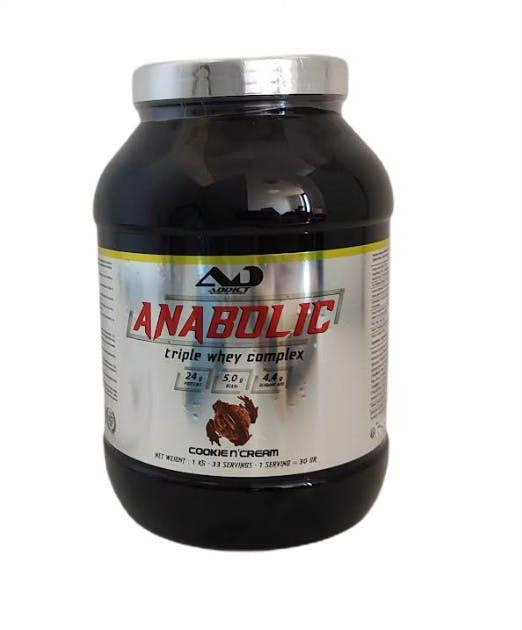 Addict Sport Nutrition Anabolic Triple Whey Complex, Cookie N'Cream - 1000g