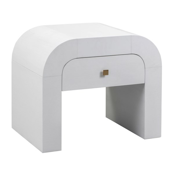 Furniture Edit Hump White Nightstand Bedside Table