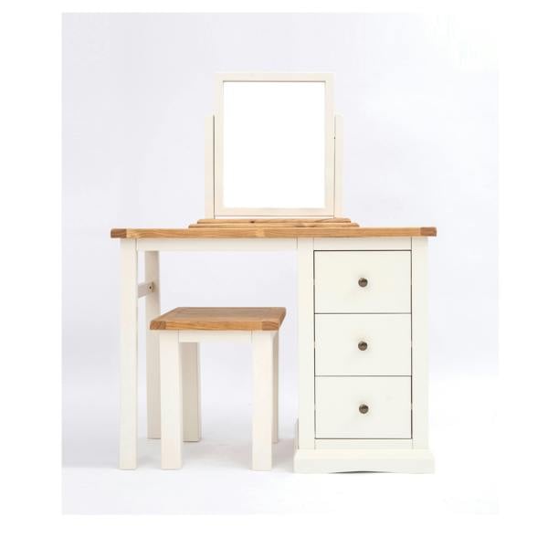 Castelli 3 Drawer Dressing Table Set Brass Knob