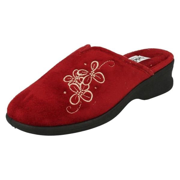 Padders Ladies Padders Wedge Heel Slipper Sable