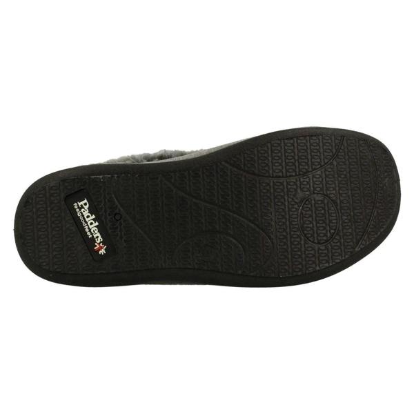 Padders Ladies Padders Slippers With Cats Motifs With A Faux Fur Trim Anna