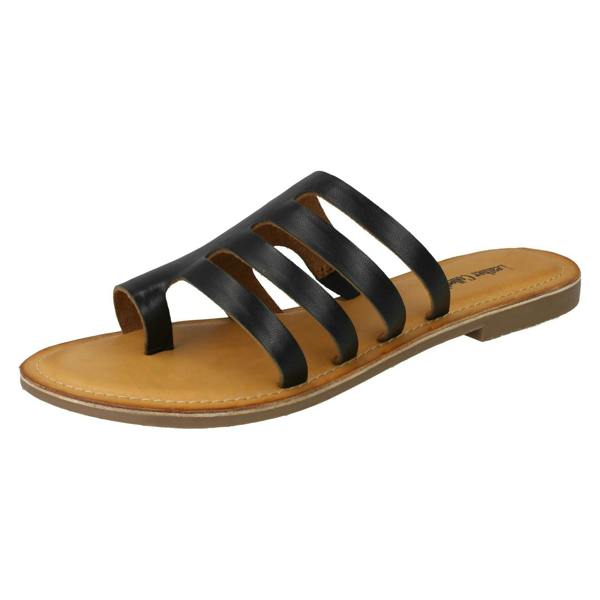 Leather Collection Ladies Leather Collection Flat Strappy Sandals F00125
