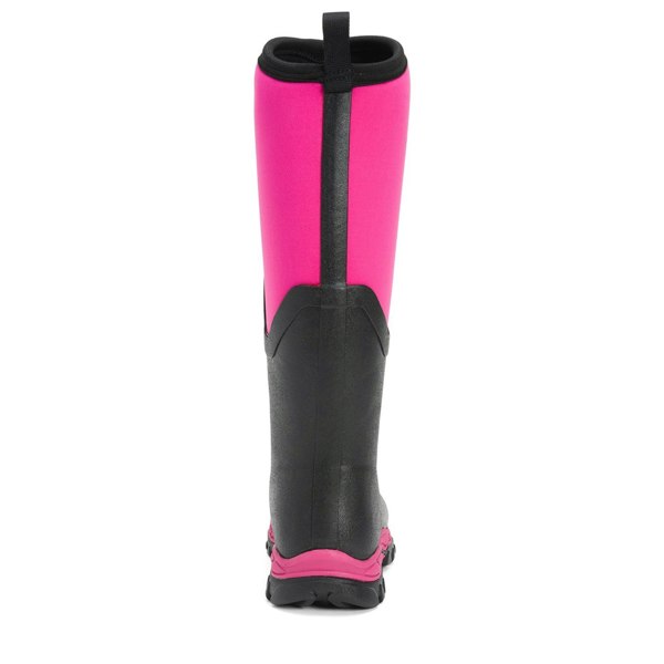 Muck Boots Women's Arctic Sport Tall Pull On Wellie Boots - Black/Pink