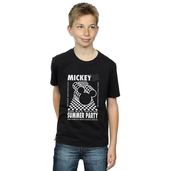 Disney Boys Mickey Mouse Summer Party T-Shirt - Black