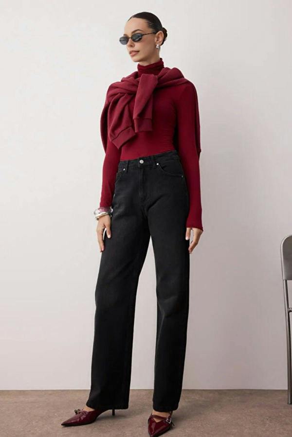 WOVCOR High Waist Wide Leg Jeans