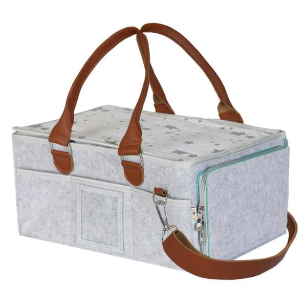 Dekko Nappy Caddy Organiser Baby Diaper Storage Bag With Shoulder Strap Portable