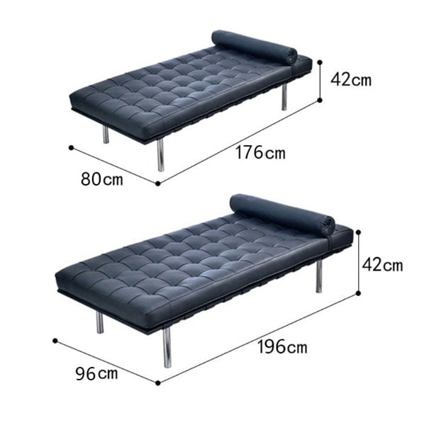 Barcelona Daybed, Real Leather-Weilai-Weilai Concept