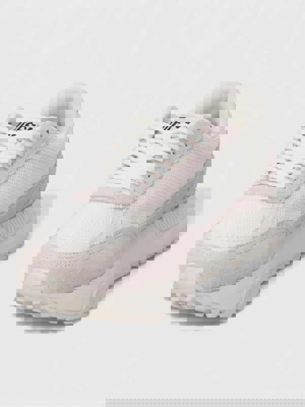 Diesel Womens Tyche Runner Sneakers Suede Fabric White