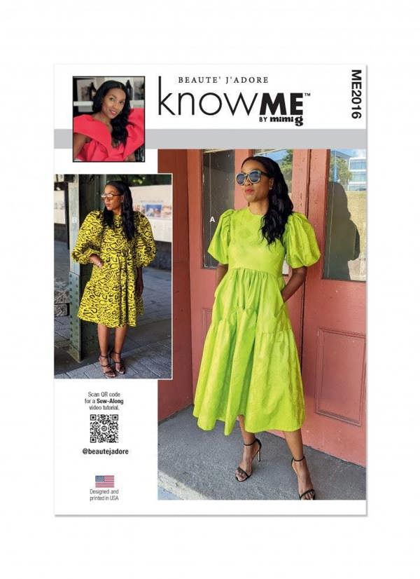 Know Me Sewing Pattern 2016, Dresses for Women, K5 (8-10-12-14-16) - Easy