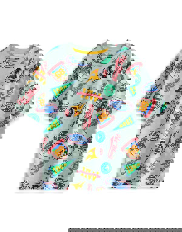 Hot Wheels Boys Multicoloured Retro Badges Multi-Pack of 2 Short Sleeve Short Leg Pyjama Set