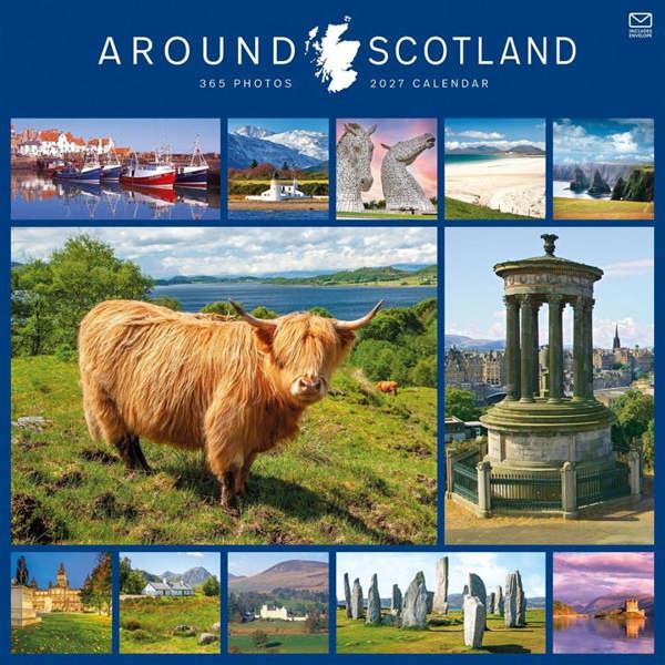 Around Scotland 365 Photos Calendar 2027, Wall Calendars, Month To View, Travel, Gift