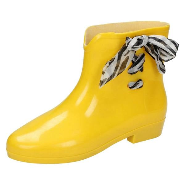 Spot On Ladies Spot On Tied Bow Detail Ankle Wellington Boots X1187