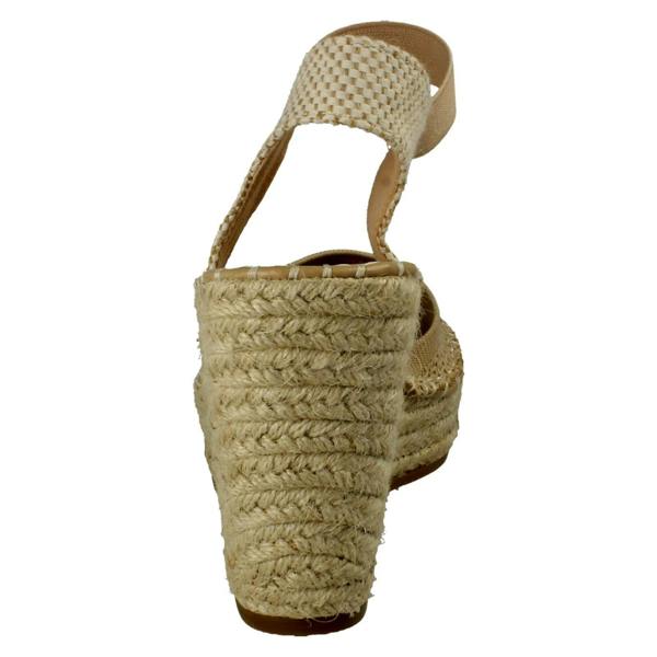 Savannah Ladies Savannah High Wedge Espadrille Slip On Summer Shoes Sandals F2305