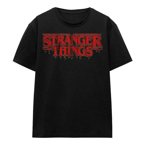 Stranger Things Womens/Ladies Logo Drip T-Shirt - Black