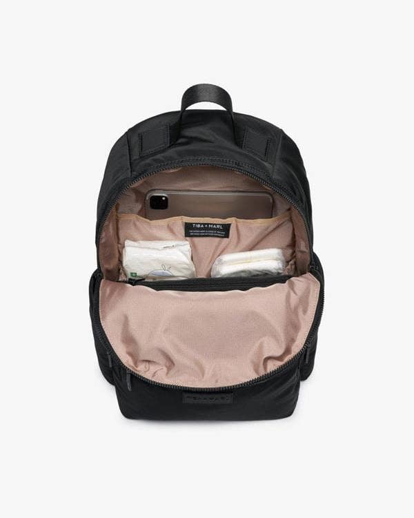 Tiba + Marl Elwood 2.0 Changing Backpack Black Woven