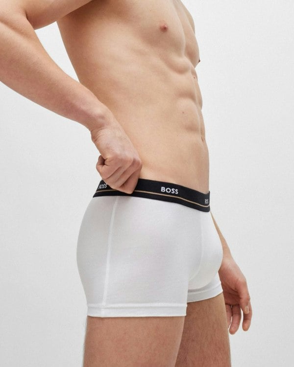 BOSS Orange 5 Pack Mens Essential Trunks NOS - White/Navy/Black 460