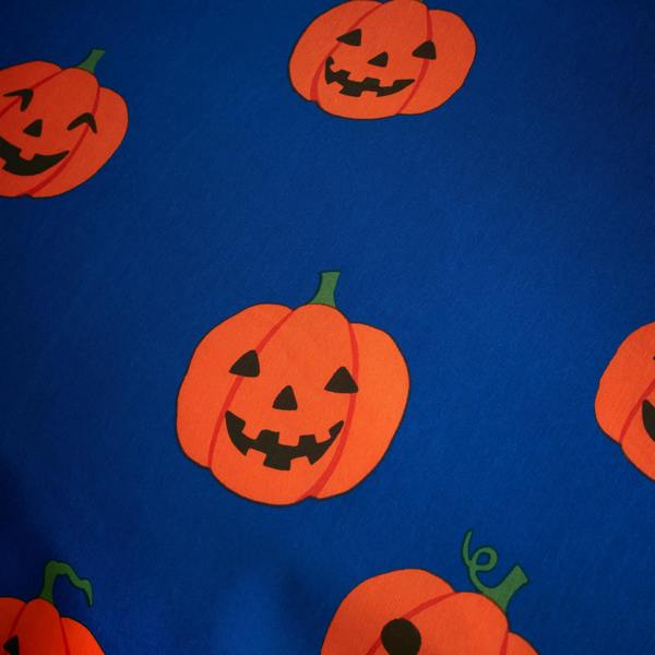 Catherine Lansfield Halloween Pumpkins Reversible Duvet Cover Set Navy Blue