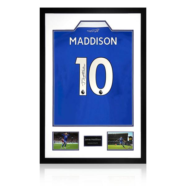 James Maddison Signed Leicester City Shirt Premium Frame